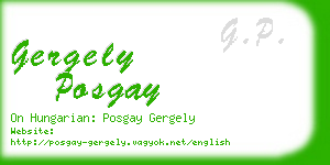 gergely posgay business card